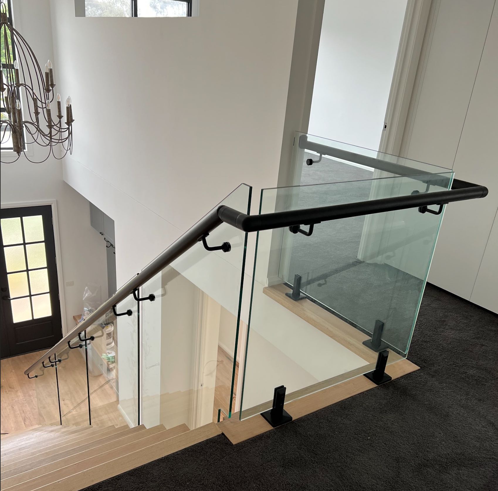 Glass Balustrade Matt Black