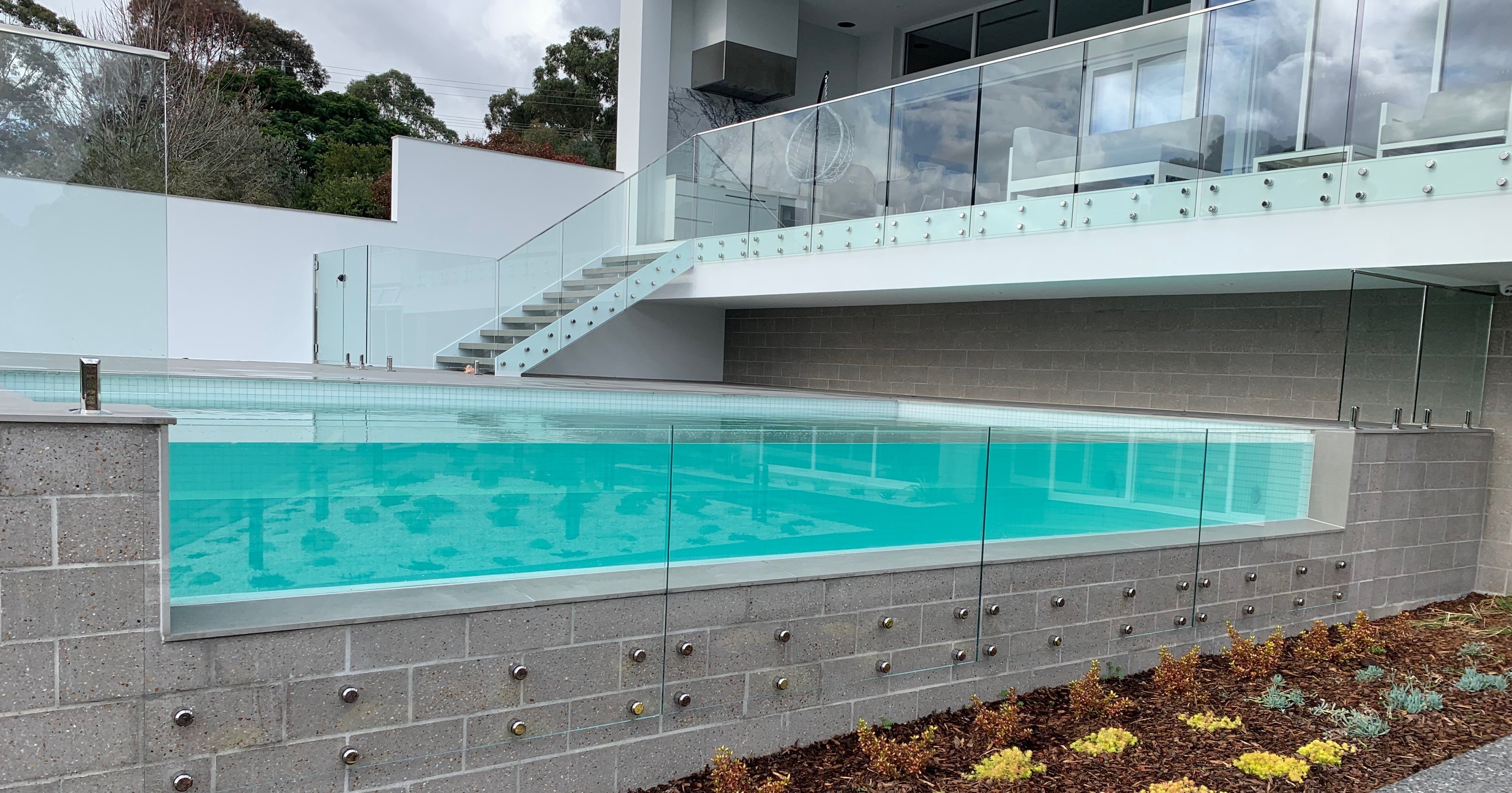 Pin Fixed Glass Pool Fencing 1
